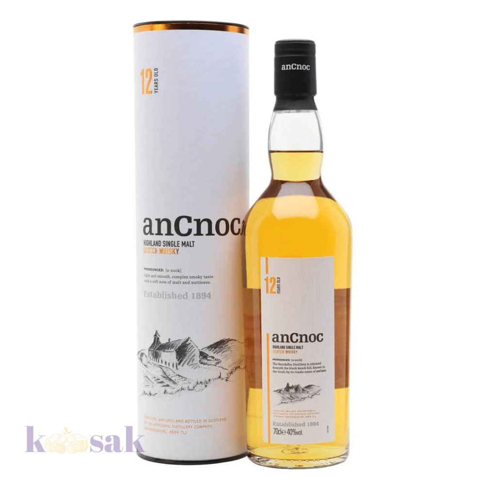 AnCnoc 12 Year Single Malt Whisky - 70 cl