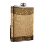 Golden Floral Pattern Flask