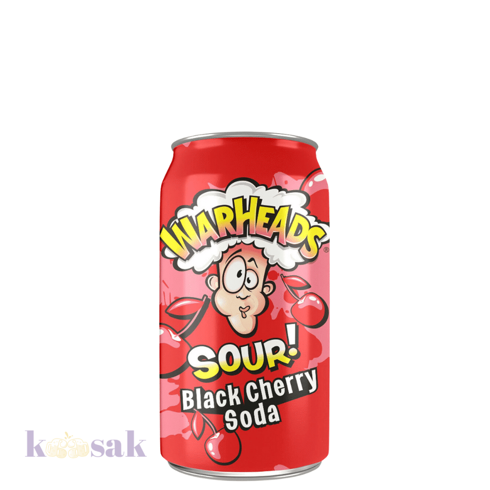 WARHEADS Sour Black Cherry Soda - 355 ml