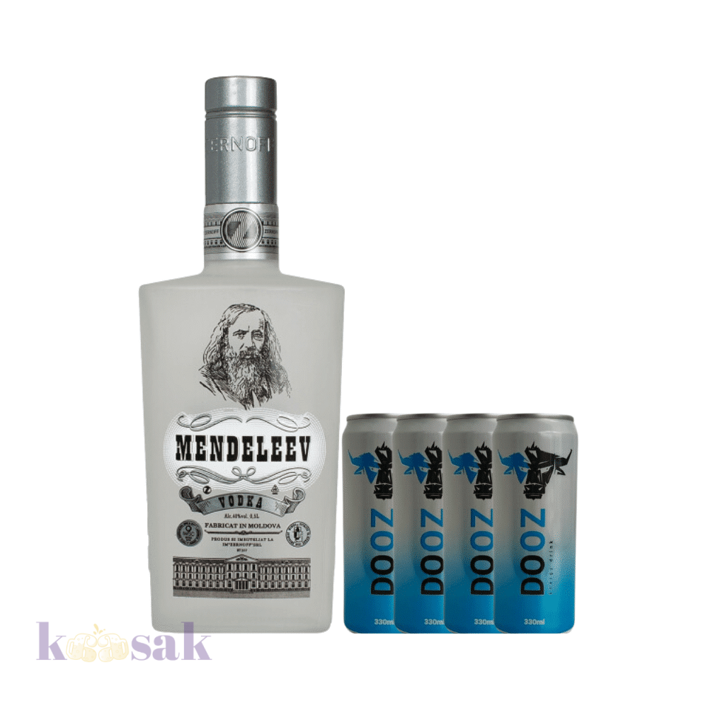 Mendeleev Vodka Bundle with 4 Mixers