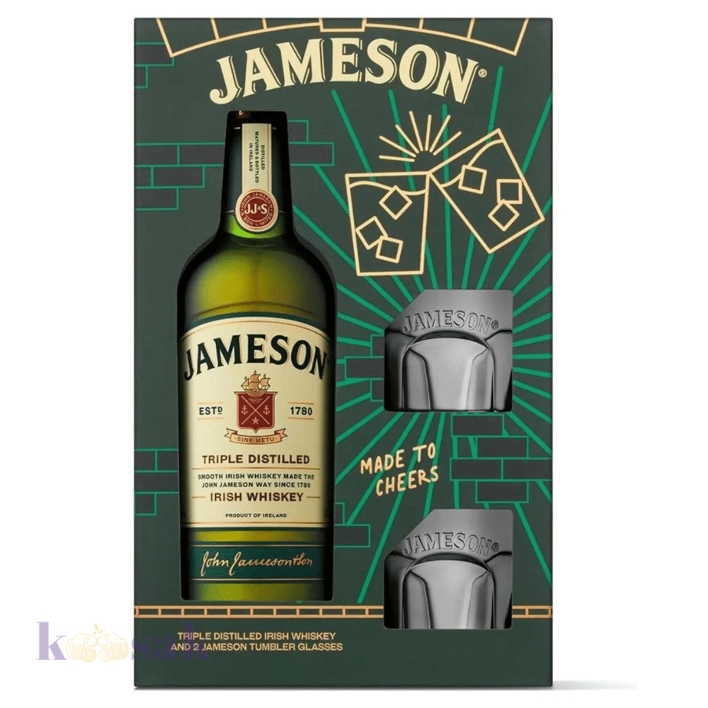 Jameson Whiskey with 2 Glass - 70 cl