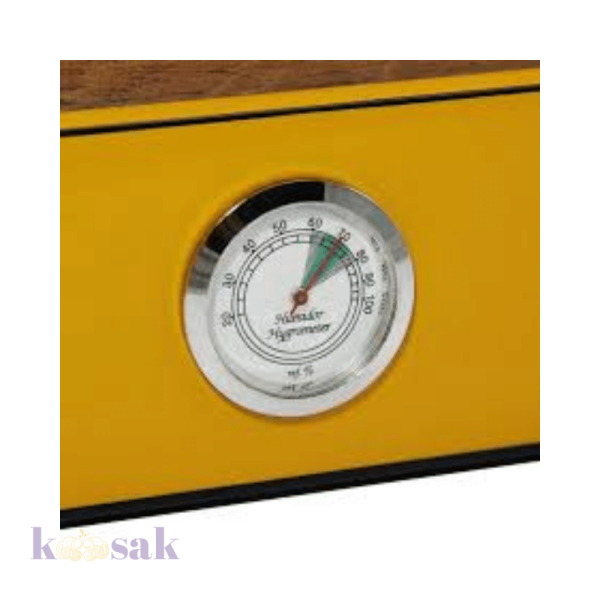 Carbon Fiber Display Humidor – Yellow