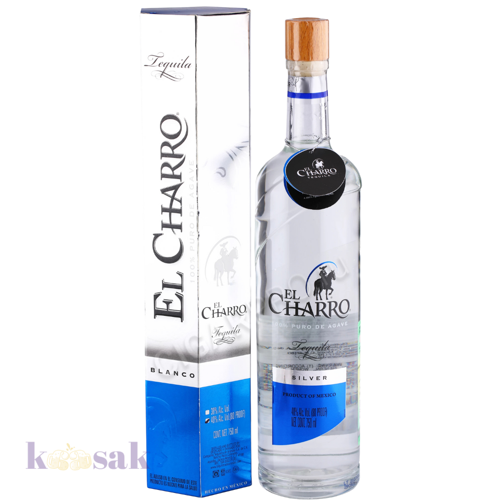 El Charro Blanco Tequila 100% Agave - 75 cl