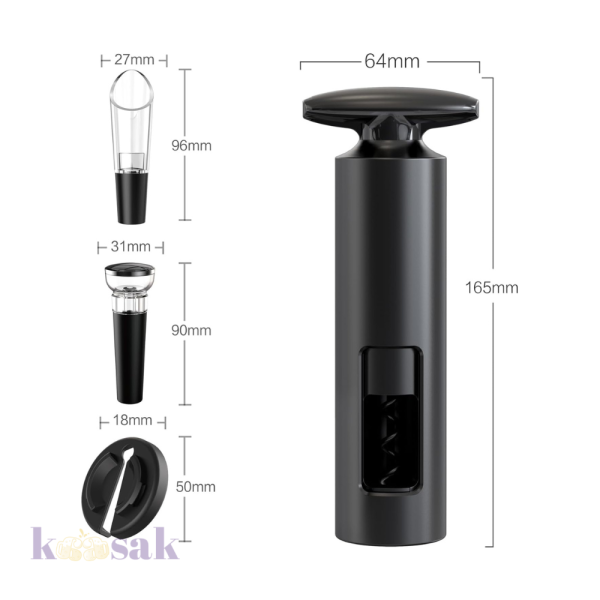 Self-pull Pump Wine Opener 4 in 1 Set