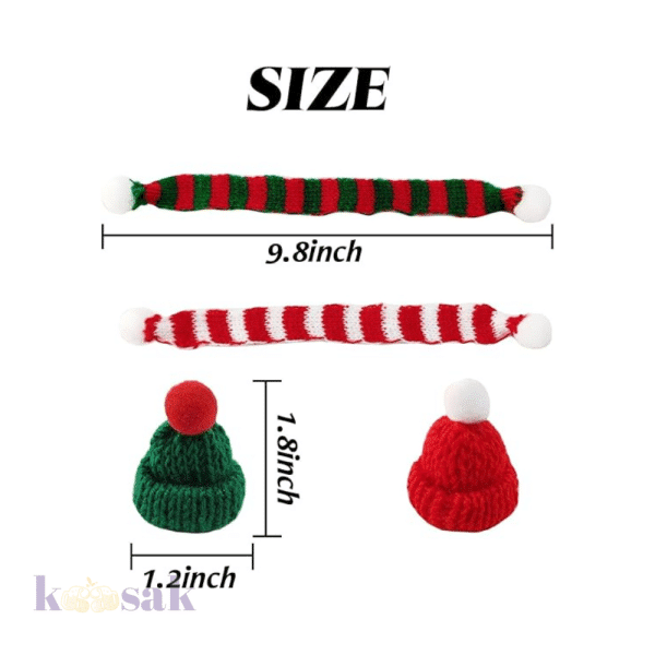 Christmas Mini Knitted Hat 10 pcs