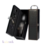 Single Wine Bottle Box  - Leather