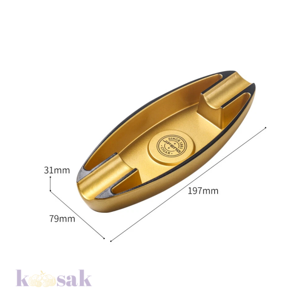 Portable Cigar Ashtray – Gold