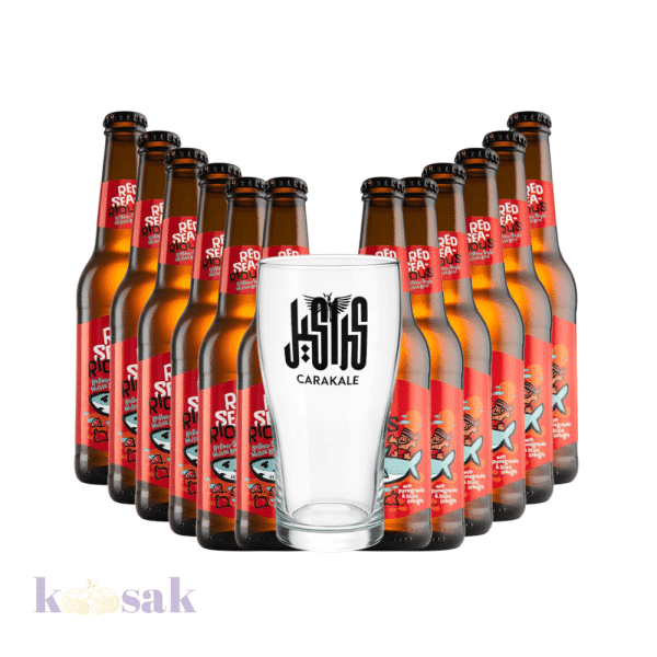 Carakale Red Sea-rious Bottles x 12 with Glass – 33 cl