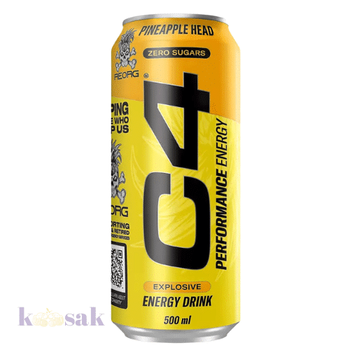 C4 Zero Sugar Pineapple Flavor Energy Drink - 500 ML