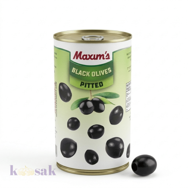 Maxims Black Olives Pitted – 360g