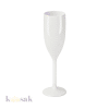 White Plastic Flute Champagne Glasses – 175ml