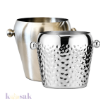 Stainless Steel Hammered Ice Bucket - 1.2 L