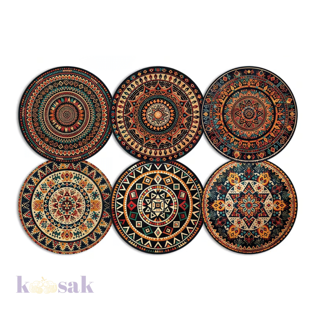 Bohemian Coasters - 6 pcs