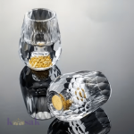 6pcs Elegant Glass Shot Cups 24K