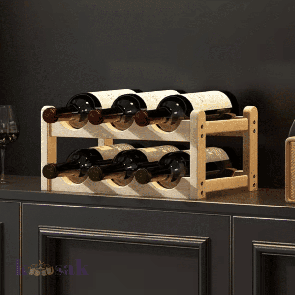 6 Bottles Bamboo Wine Rack