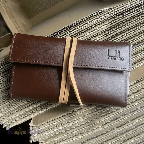 Vintage Tobacco Leather Pouch | Brown