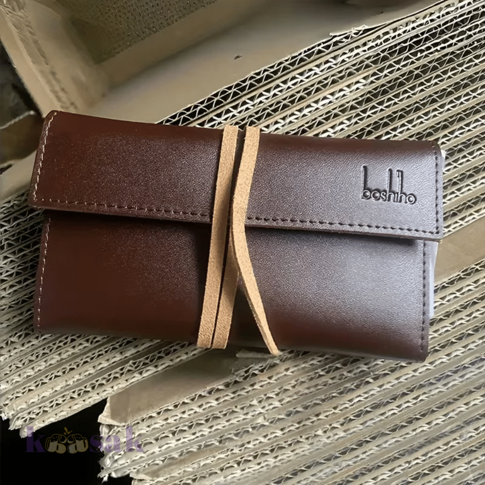 Vintage Tobacco Leather Pouch | Brown