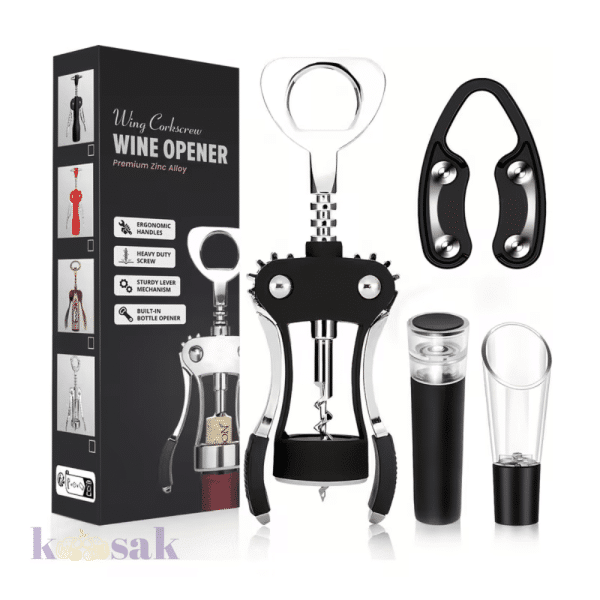 Wine Cork Screw and Bottle Opener 4 in 1