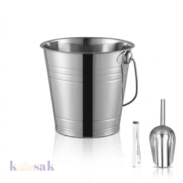 Stainless Steel Ice Bucket 3 Pcs  – 1.5 L