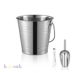 Stainless Steel Ice Bucket 3 Pcs  - 1.5 L