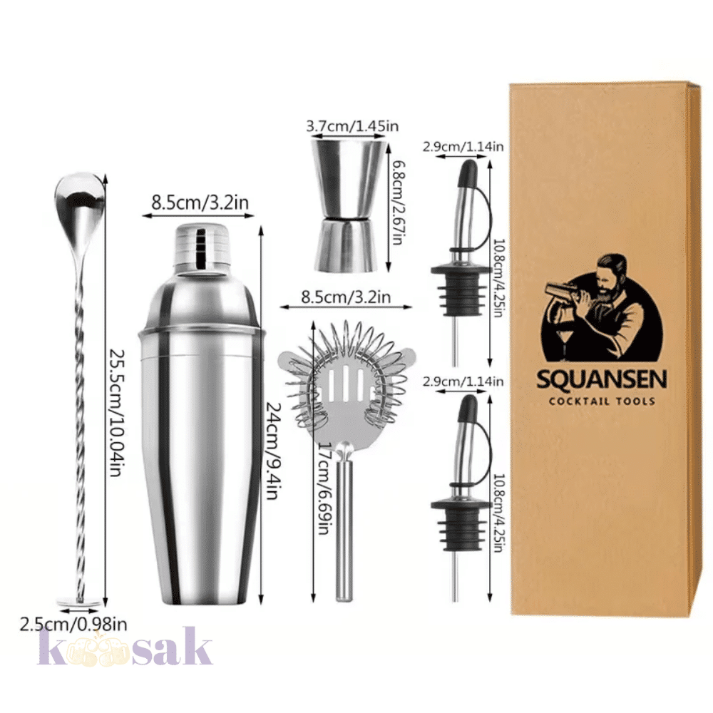 6 pcs Cocktail Shaker Set