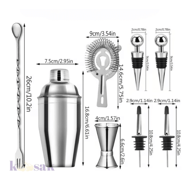 8 pcs Cocktail Shaker Set