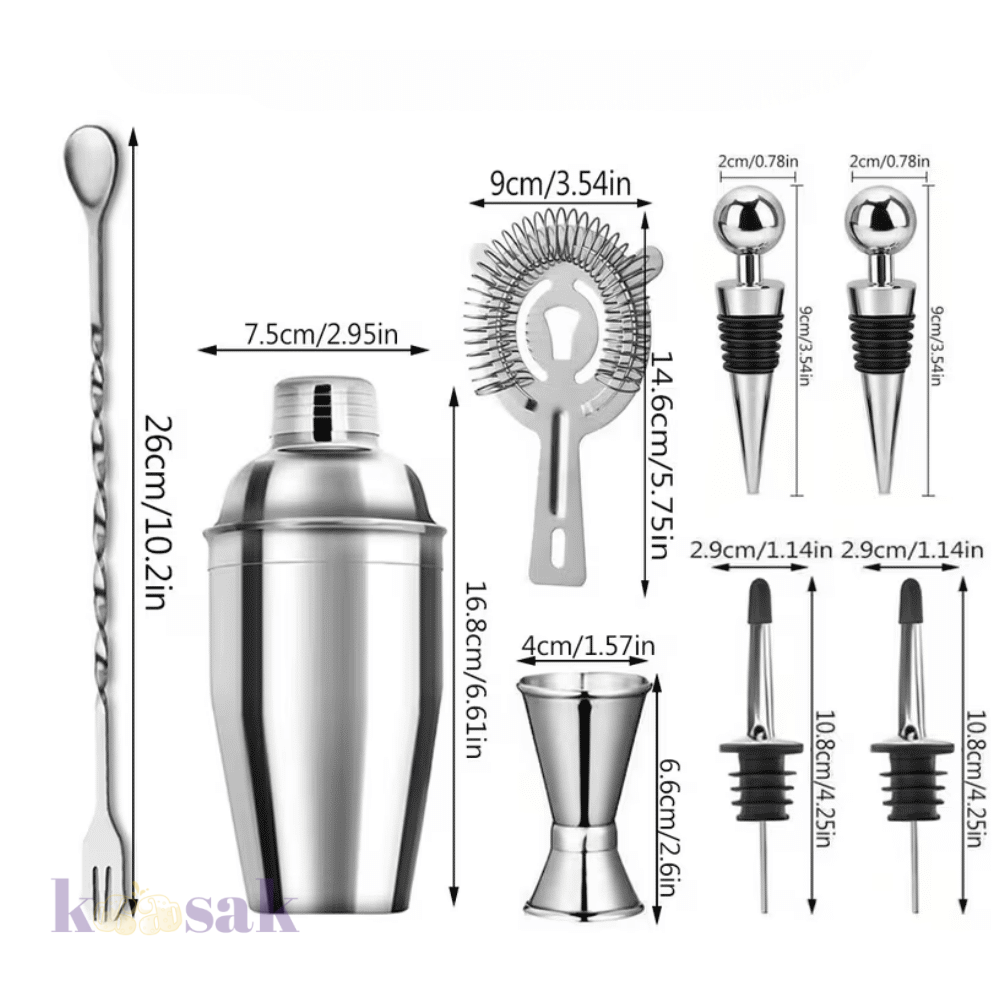 8 pcs Cocktail Shaker Set